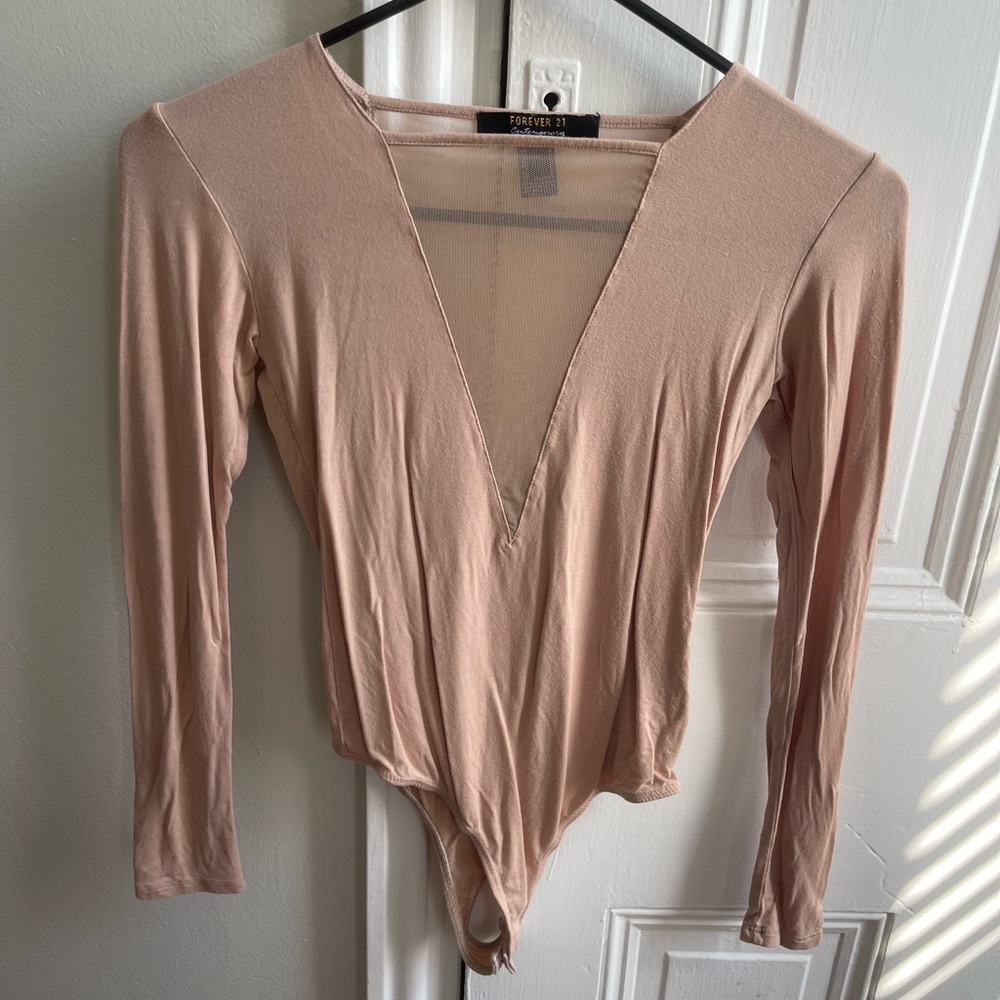 Nude Ling Sleeve Bodysuit